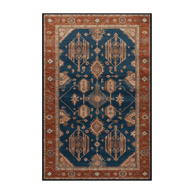 Tapis art déco brun lavable à la machine, Tapis de couloir 2 pi x 5 pi