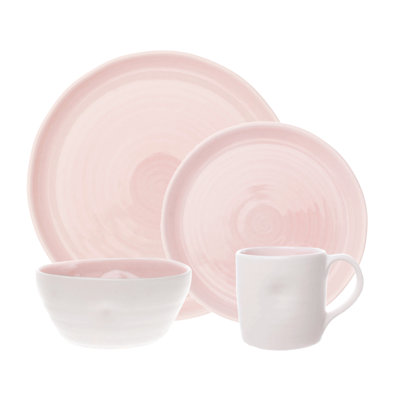 Canvas Home Pinch Stoneware 4 Piece Dinnerware Set, Service For 1