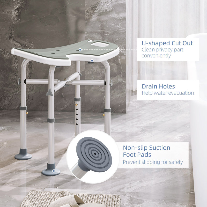 Cristoforo Gray Shower Chair