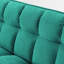 Lit moderne pliable de 54,33 pouces, 3 versions de longueur. Lit coulissant réglable en velours. Et siège. Surpiqûres. Options. Pieds en plastique doux. 2 coussins. Living Bed Delight en tailles, avec dossier.