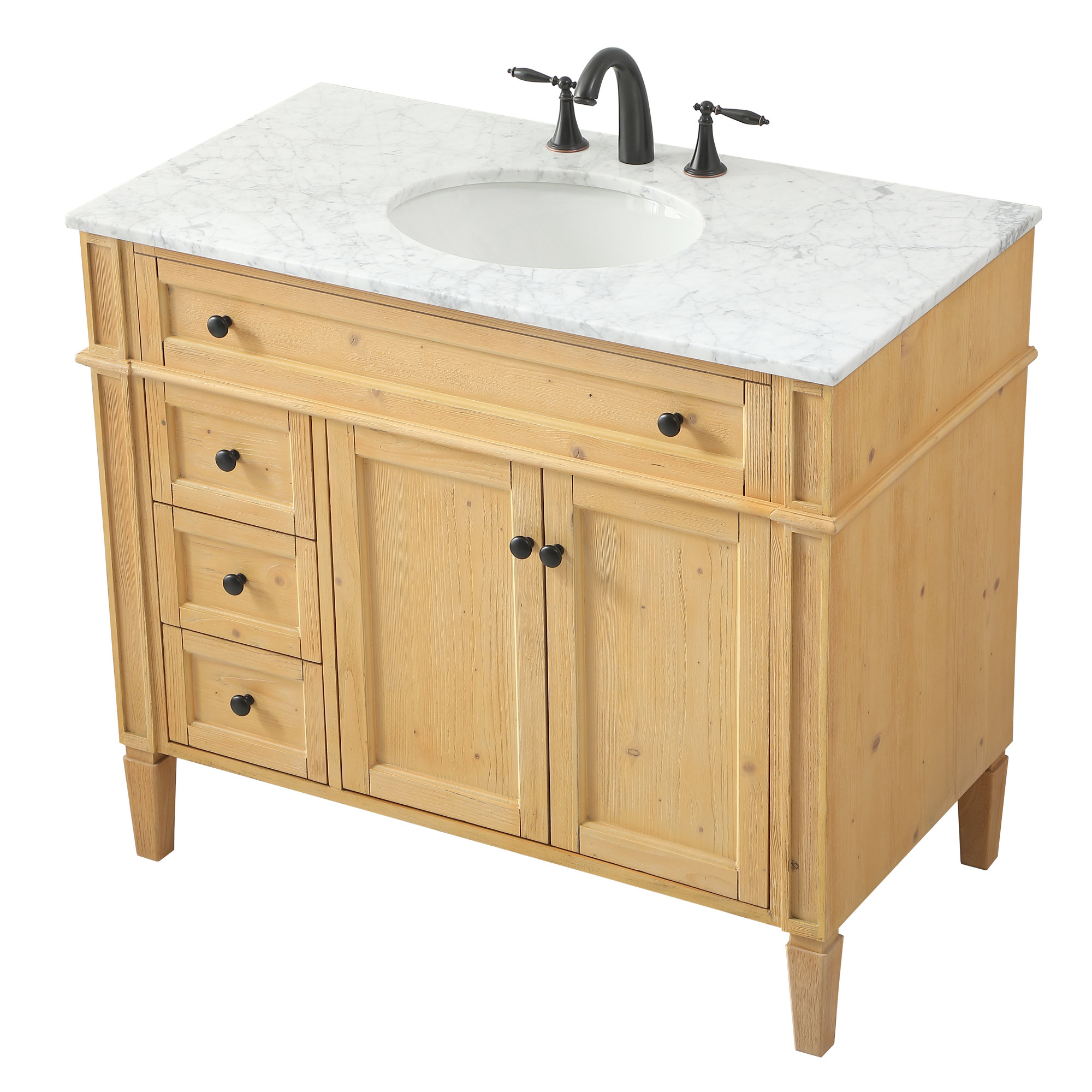 Rivers 40'' Single Bathroom Vanity, Light Brown