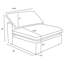 Canapé modulaire rembourré 5 pièces Segoura