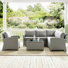 5 - Person Modular Patio Conversation Set with Cushions
