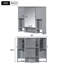 Armoire de salle de bain murale moderne 35 po x 28 po - Rangement pour médicaments avec miroir et barre à serviettes, conception peu encombrante-800856863