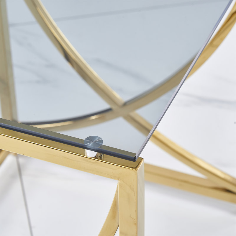 Glass Top, Golden, Clear