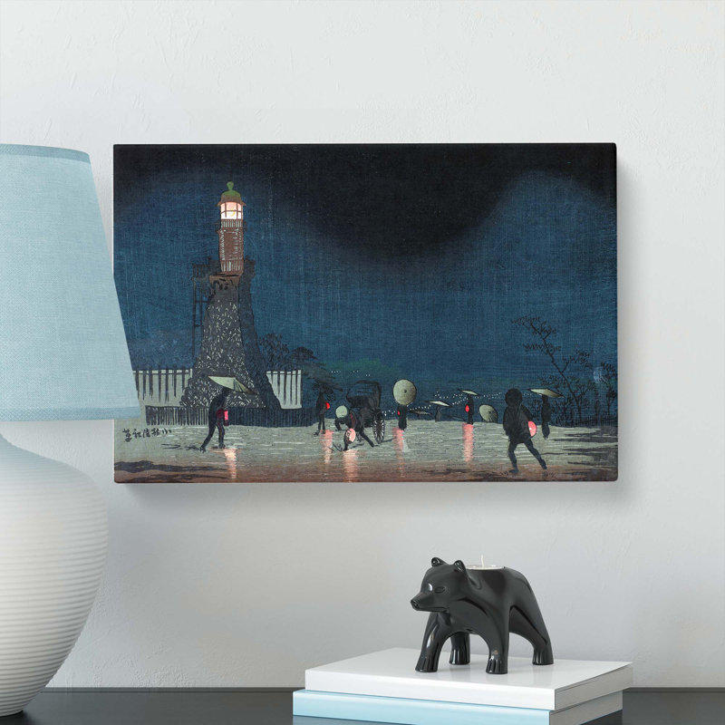 Night In May by Kobayashi Kiyochika - Wrapped Canvas Painting, 40cm H x 60cm W x 3cm D