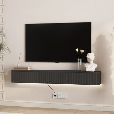 Floating TV Stand Wall Mounted,Modern TV Stand, Floating TV Cabinet Entertainment Center