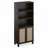 Bookcase with Rattan Doors,5 Tier Storage Wood Shelves-870529121