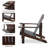 Outsunny Wooden Adirondack Chair, Outdoor Patio Lawn Chair With Cup Holder, Weather Resistant Lawn Furniture, Classic Lounge For Deck, Garden, Backyard, Fire Pit-1008384375