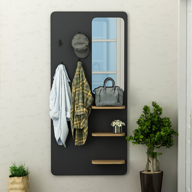 Alianne Hall Tree 70cm Wide, Black