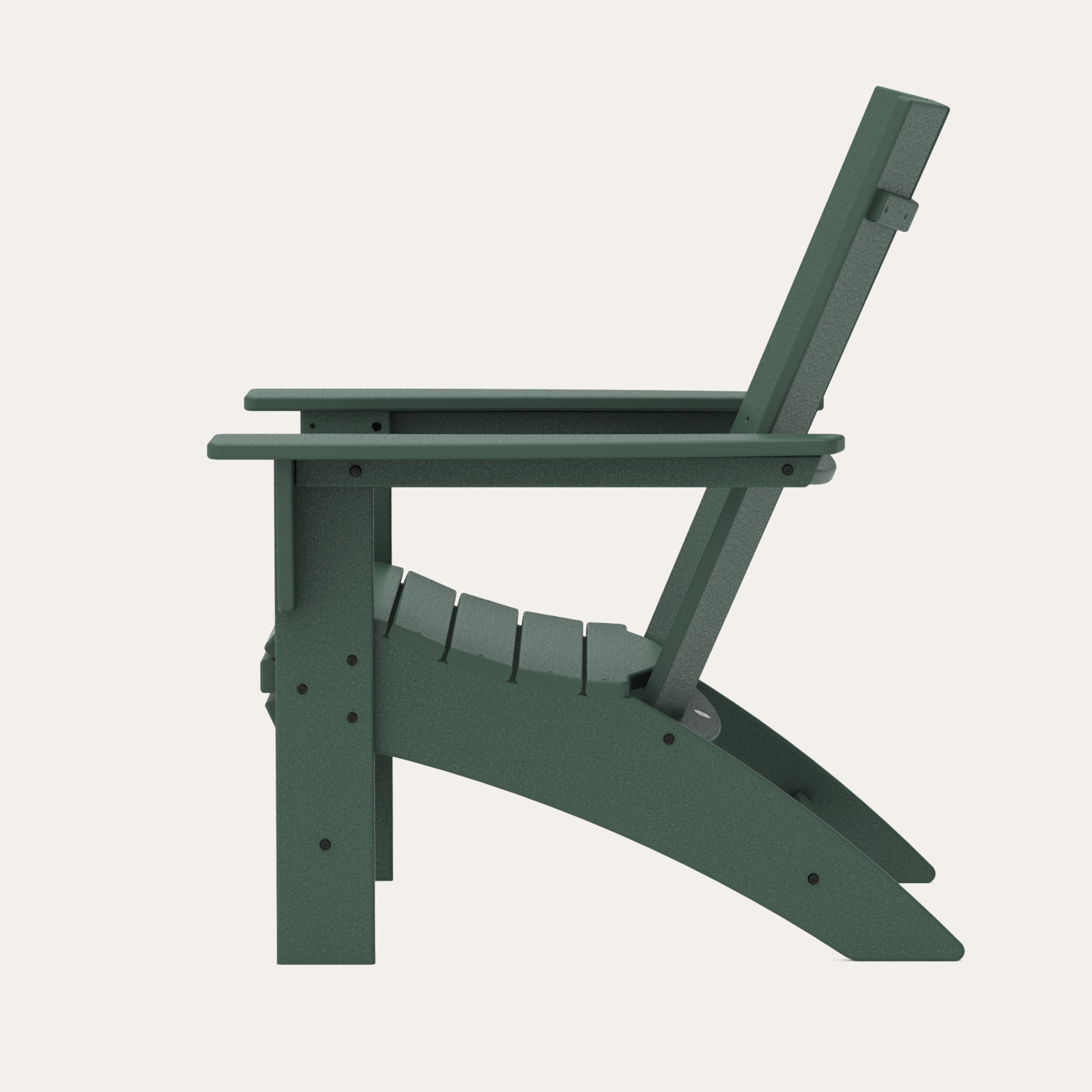 POLYWOOD Modern Curveback Adirondack Chair, Green