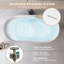 67 Inch Freestanding Soaking Acrylic Bathtub In Matte Grey