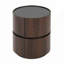 Table d'appoint ronde en MDF italien de haute qualité avec rangement double couche, brun et noir, design élégant et fonctionnel-1129268662-1129268659