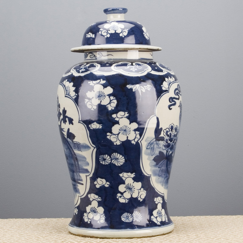 Handmade Porcelain China Ginger Jar