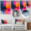Fuchsia Sunrise - reproduction d'art abstrait mural-106084602-106084604
