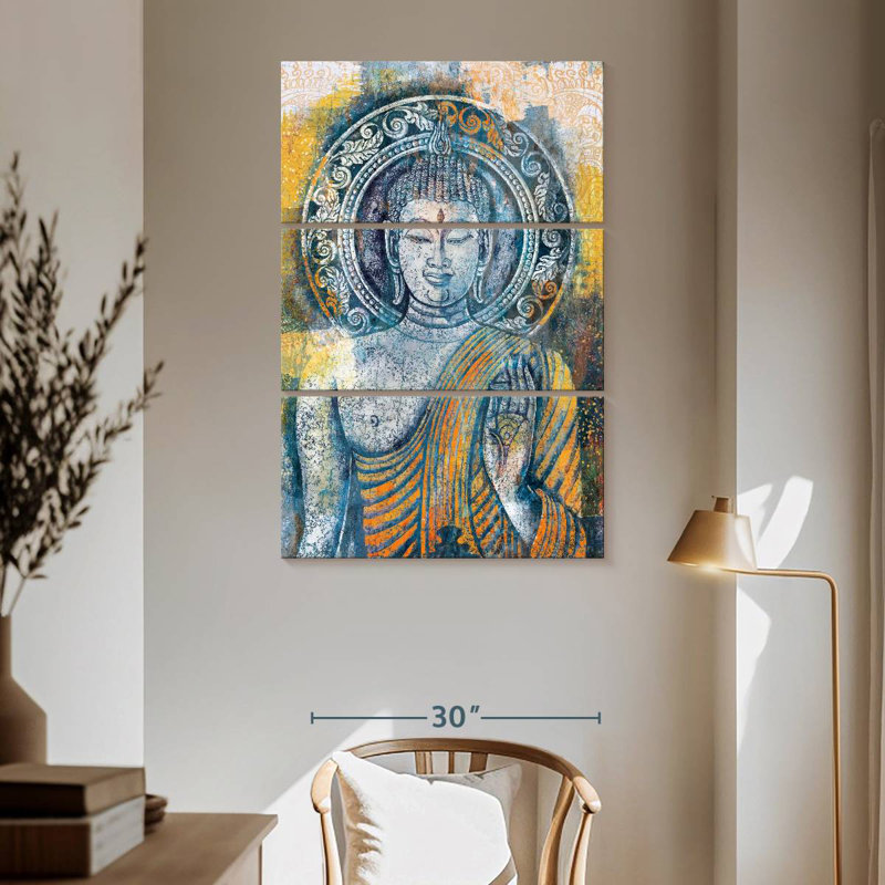 Bouddha en acrylique Leisha, H 65 po x l 42 po