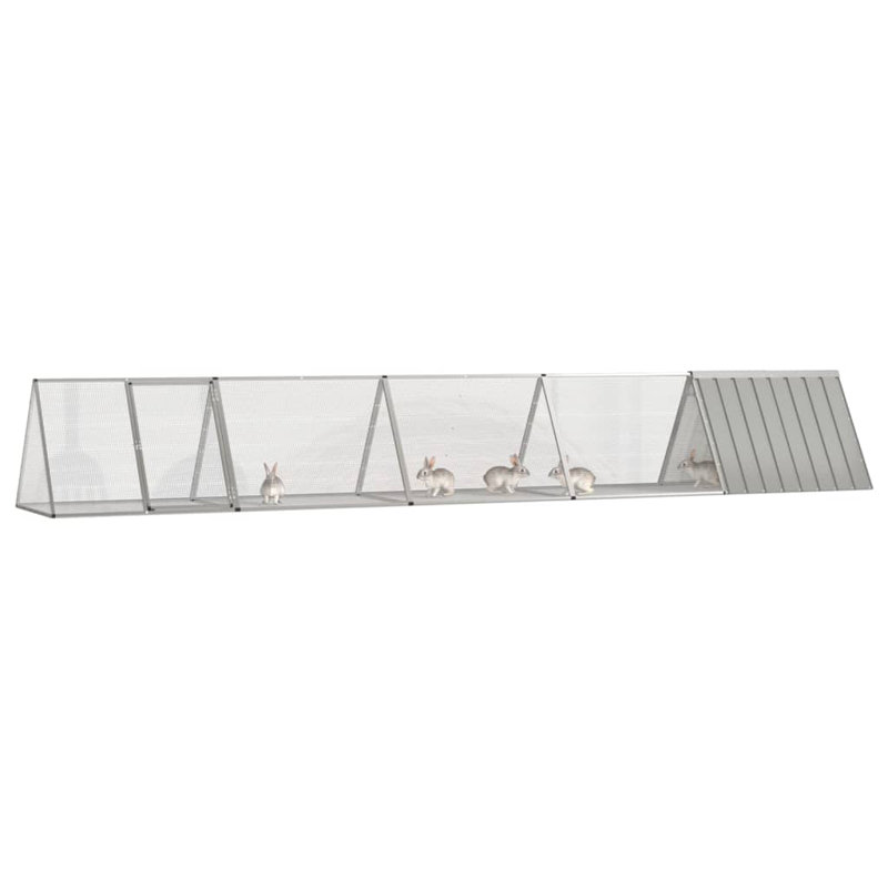 Cage à lapin Demarkio, gris, H 28 po x l 31,7 po x L 79,3 po