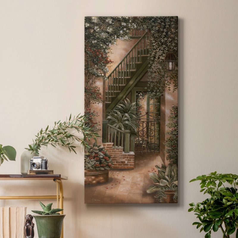 Royal Street I - peinture sur toile tendue, H 16 po x l 8 po x P 1 po