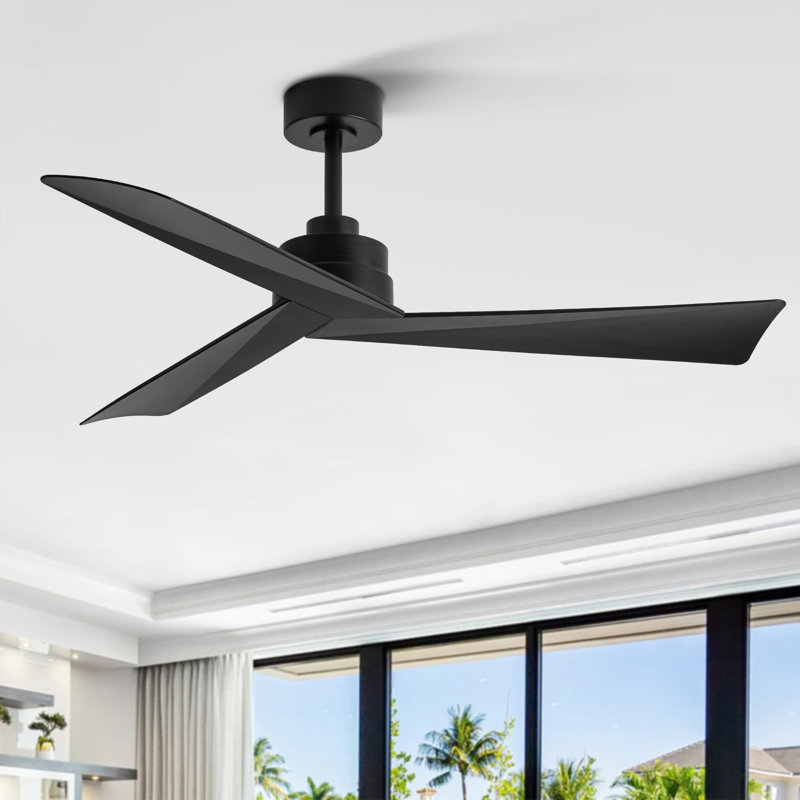 Ventilateur de plafond 52 po avec télécommande, Noir