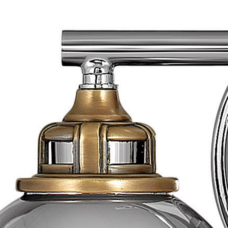 Éclairage pour meuble-lavabo à 2 lumières en nickel poli à intensité variable Kyoto