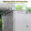 Remise de rangement, la poubelle peut contenir 2 poubelles en métal pour le rangement des ordures, acier inoxydable galvanisé, remise pour la pelouse du jardin-111278960