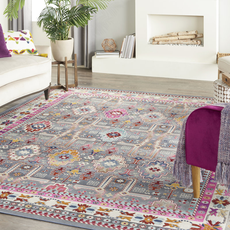 Oldham Ikat Area Rug, Rectangle 1.21 x 1.73cm