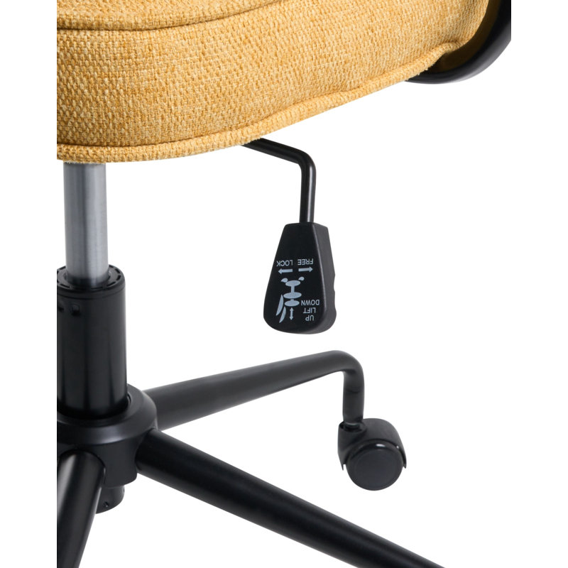 Desk Chair PAWNEE Fabric Yellow