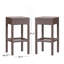 Outdoor PE Rattan Backless Barstools, Set Of 2