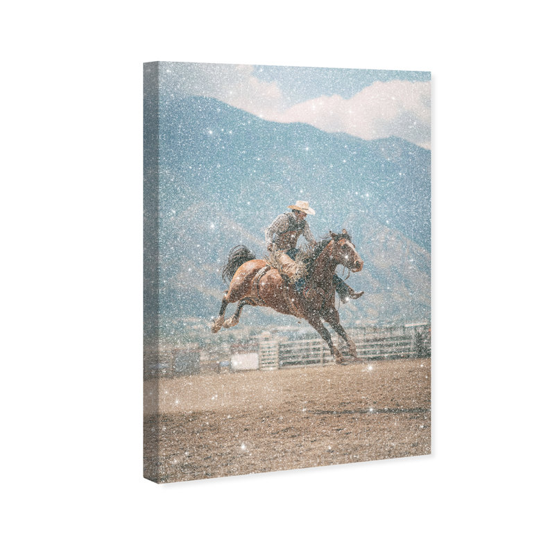 Bronc Rider Print by Oliver Gal, 30" H x 20" W, Gallery Wrapped