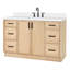Ensemble de meuble-lavabo rectangulaire simple avec comptoir en quartz Ariel Kelly-105988832-124984833