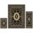 Dodington 100% Polypropylene Formal Floral Scroll Vines Border 3-Piece Indoor Area Rug Set