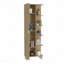 Armoire à miroir en lin, quatre tablettes intérieures, cinq tablettes extérieures - chêne clair-816400091