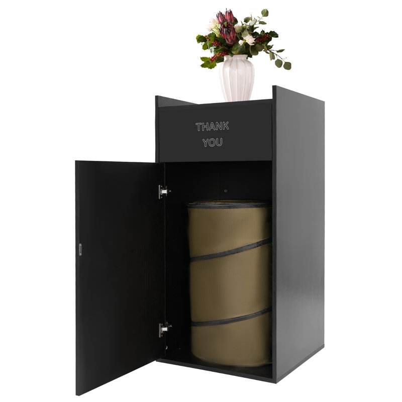 Poubelle en plastique - 30 gallons, Noir, noir, noir, noir