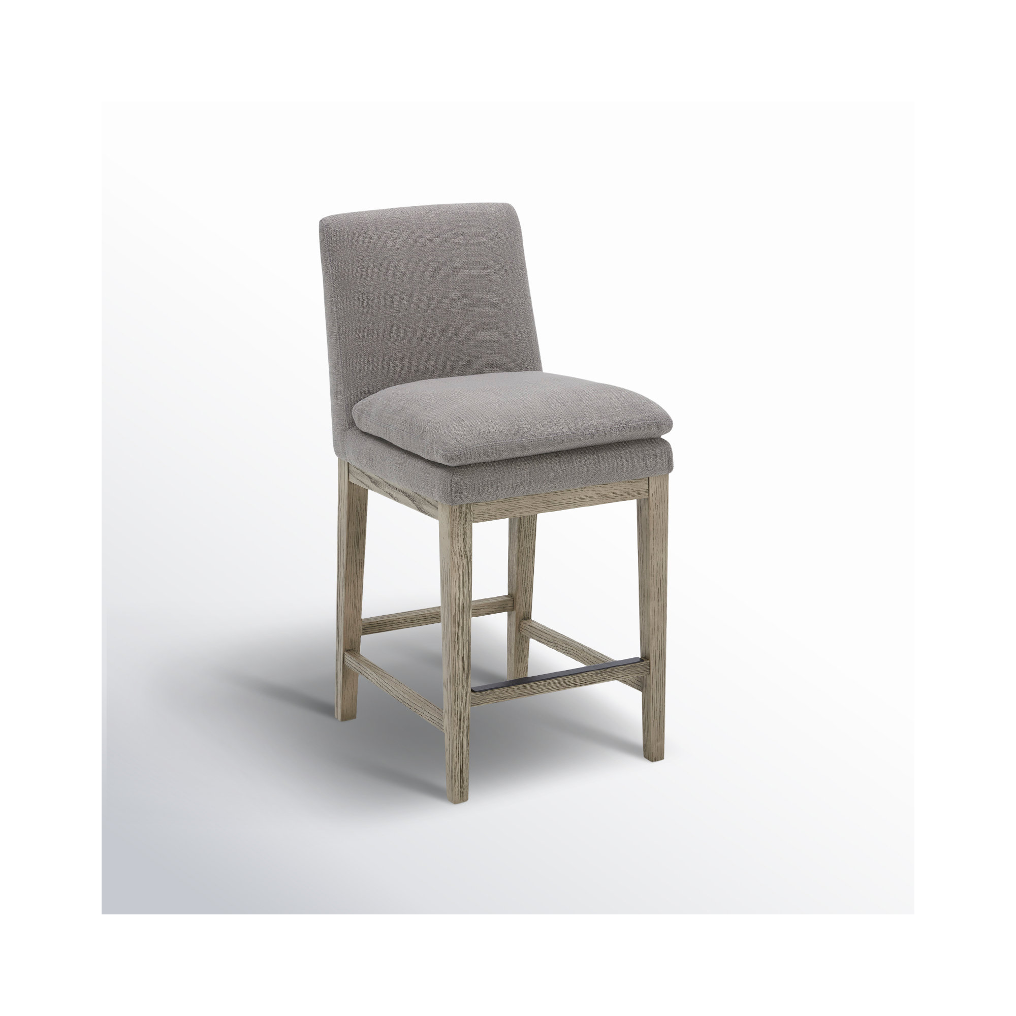 Bethea Upholstered Counter Stool, Effie Flint Performance Linen