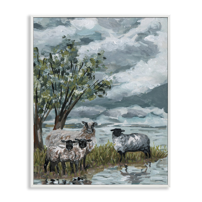 Reproduction d'art giclée encadrée traditionnelle par Melissa Wang, Estampe numérique encadrée blanc bord de mer