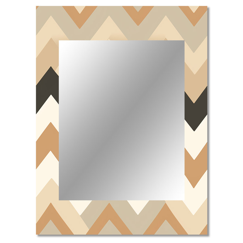 Chevron neutre et blanc Garren, 40 po x 30 po