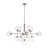 Modern Hammered Glass 13-Light Sputnik Chandelier