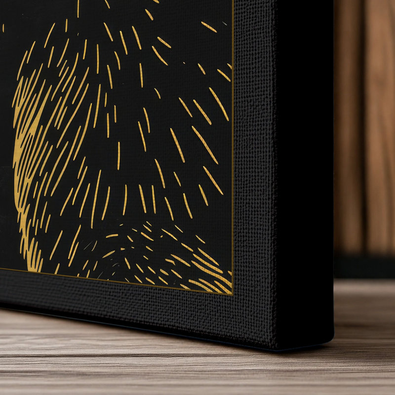 Bear's Gaze Rustic - Wrapped Canvas, 24x16 - 61.0 x 40.6 cm, Black Border