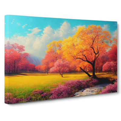 Spring Forest Landscape Vol.1 - Wrapped Canvas Painting