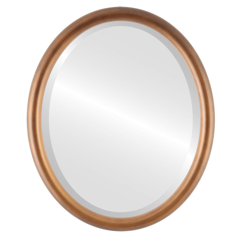 Rowles Oval Mirror, 25" x 21", Sunset Gold