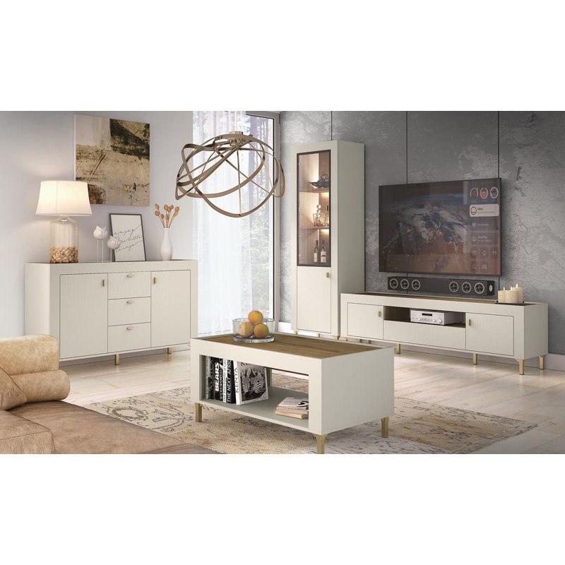 Olgen 137cm Sideboard, Cashmere/Oak
