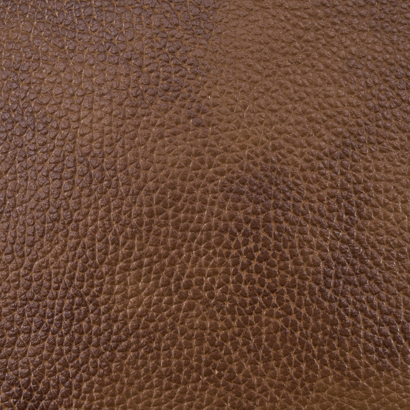 Repose-pieds carré en cuir véritable avec repose-pieds, Brown