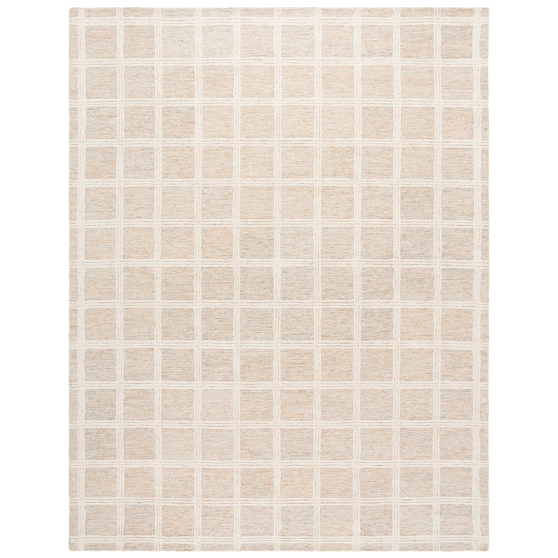 Scottsbluff Pine Hand Tufted Wool & Cotton Plaid Rug, Rectangle 5" x 8"