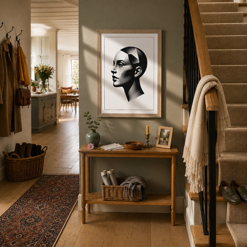Profile Geometric - Framed Print, A3 - 42.0 x 29.7 cm, Unframed