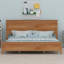 Lit plateforme en bois massif d'inspiration scandinave avec sommier à lattes robuste - élégant et robuste-1006537422