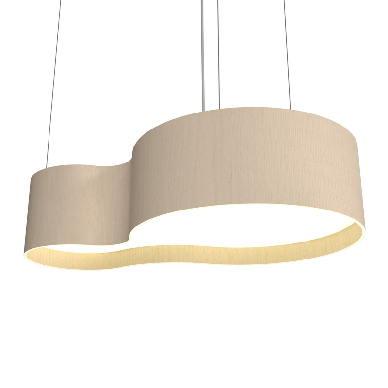1 - Light LED Pendant, Organic Cappuccino