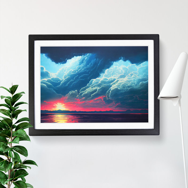Clouds at Sunset Vol.3 - Framed Print, Black, 25cm H x 34cm W x 2cm D