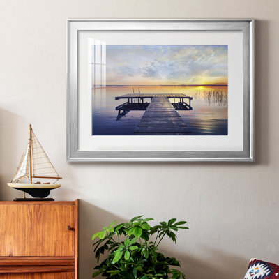 «Evening Calm», toile encadrée de qualité supérieure - prête à être accrochée