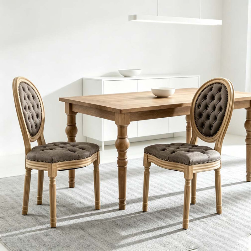 Chaise en bois massif, Brun