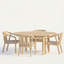 4 - Person Acacia Wood Patio Dining Set with Round Table , Cushions Included